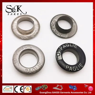 Custom Logo Metal Gromet Eyelet with Different Plating Color