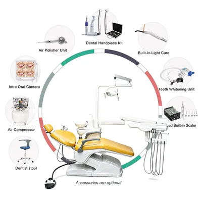 LK-A12 FDA Approved Dental Chair Unit Equipment Producer with Multifunction Foot Control
