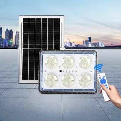 Outdoor Solar Sports Lighting 300W LED + 200W Solar Panel Customized Lighting Solution for Stadium