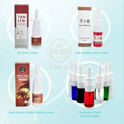 2026 Private Label Tanning Nasal Spray Tanning Accelerator for Skin Bronzing 10ml 20ml
