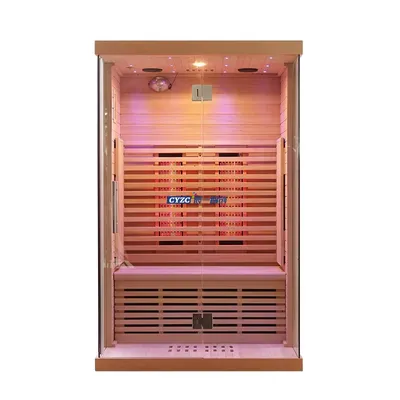 Luxury 2-Person Wooden Far Infrared Sauna for Home Use