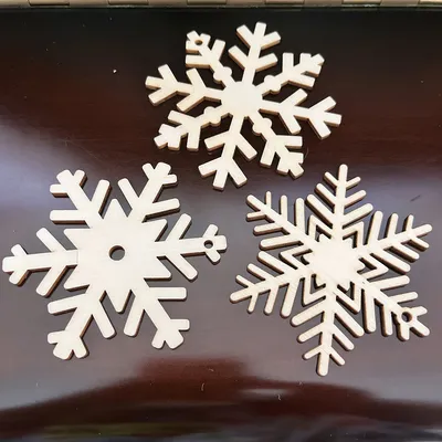Unfinished Wood Snowflakes for Woodworking Christmas Decorations