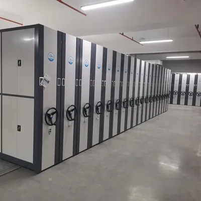 Compact Mobile Shelving Units for Hospital and Government Institution Use