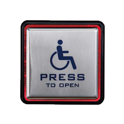 Yoursensor Wired Disabled Exit Switch AC/DC 12-24V LED Push Button Control Switch for Handicapped Toilet
