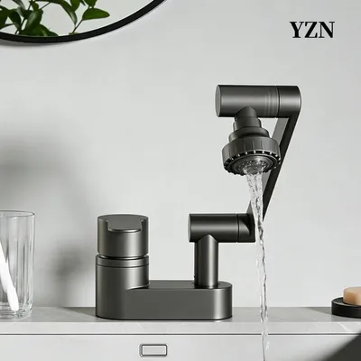 High Quality Rotating Bathroom Sink Hot and Cold Faucets