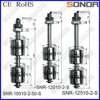 Stainless Float Switch Vertical Type Two Float Type