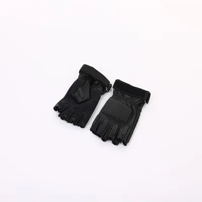 Anti Collision Safety Sheepskin Tactical Half Finger Gloves for Climbing