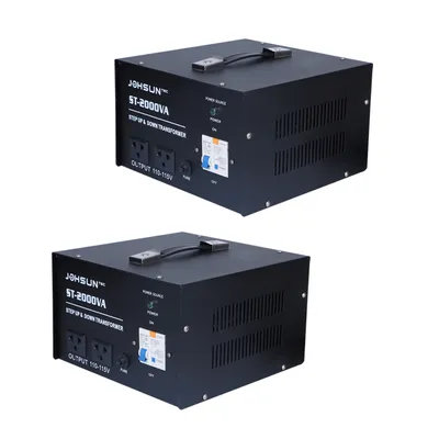 220V to 110-115V AC Step Down Transformer with Circuit Breaker Protection