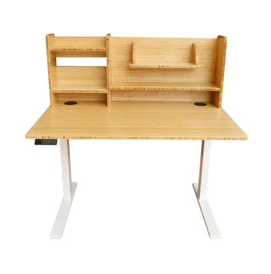 Customized Bamboo Adjustable Height Standing Desk Stand-up Desk Height Adjustable Computer Desk