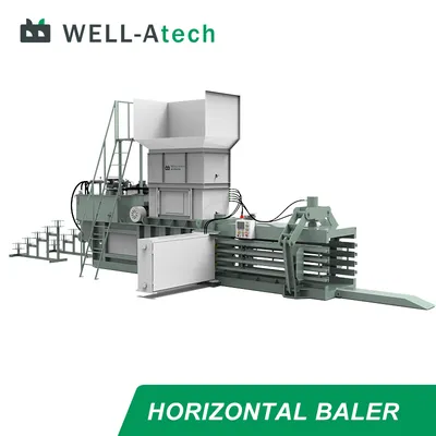 Full Automatic Horizontal Baler Machine Paper Cardboard Pet Bottle Plastic Film Baler