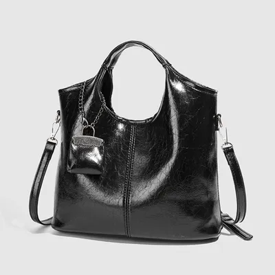 Women's Waterproof Polyester Lining Crossbody Tote Handbag with Zipper Closure Handbags