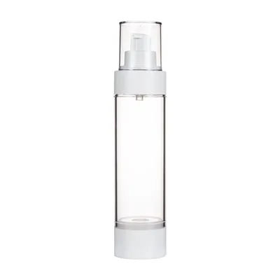 Pet Plastic Pump Bottle with Wooden Cap Empty Refillable Cosmetic Lotion Dispenser Bottle