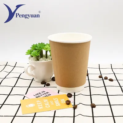 Custom Disposable Double Wall Hot Drink Printed Paper Coffee Cup for Catering