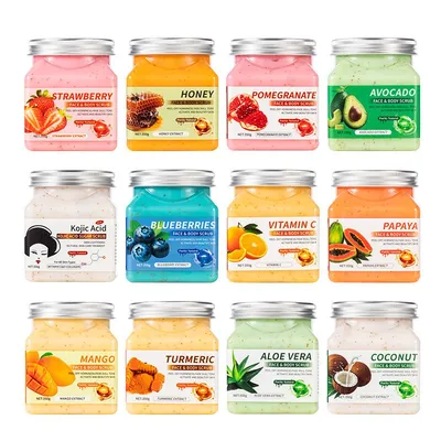5X Kojic Acid Whitening Exfoliating Face Body Scrub