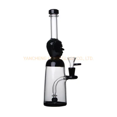 Black Baby Yoda Glass Smoking Glass Water Pipe Oil DAB Rigs with Diffuser Filter