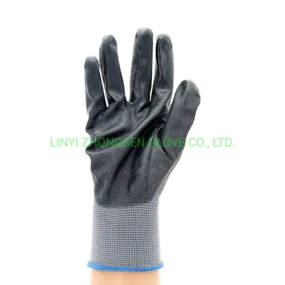 Cheapest Prcie Polyester Nitrile Gloves Nitrile Work Gloves for Sell