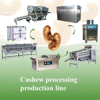 High Efficiency 1000kg/H Cashew Nut Peeling Machine Nuts Processing Machines Cashew Nut Roasting Machine