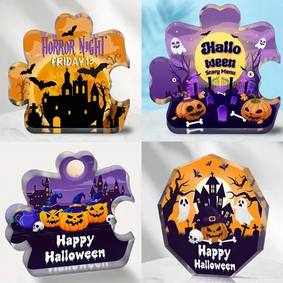 Halloween Decoration, Send Friends, Friendship Acrylic Plaque Logo Holiday Decoration Home Decoration, Birthday Gift Gift Room Decoration