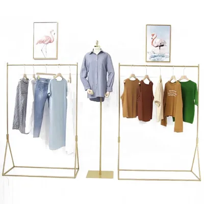 Premium Retail Store Metal Clothing Display Racks Stainless Steel Garment Hanger Rack OEM Wholesale