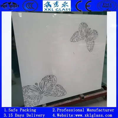 Silk Screen Printing Glass, Glazed Colored Glass, Enamel Glass