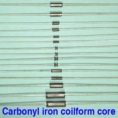 RF Carbonyl-Iron and Phenolic Coil Form Cores, RF Choke Coil, Fixed Inductors, Cylindrical Carbonyl Core, Axial Inductor, Axial Leaded Cores (coilforms)