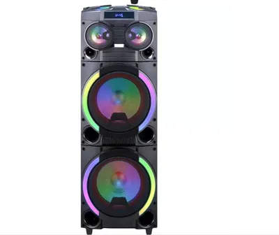 Rechargeable 100W Live Partybox Outdoor Portable Karaoke Wireless Speaker System Party Speakers with Flame Light