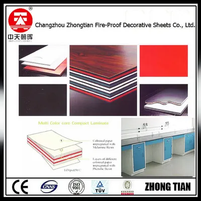 Waterproof Fireproof Colorful Core Decorative Solid Colour Core Laminates