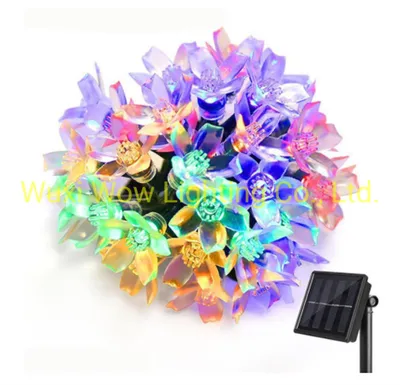 Solar Cherry Blossom Lights String Christmas Decorations Outdoor Lights All Over The Star Tree Hanging Light