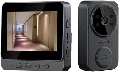 M12 Wireless Video Doorbell-4.3in IPS Display and Wireless HD Doorbell Camera, Wireless Visual Intercom Doorbell with Screen, 2-Way Talk, Night Vision