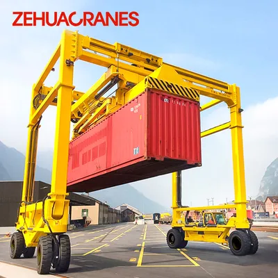 Rubber Tyred Straddle Carrier 20t 35t 40t 50t 60t Mobile Container Crane