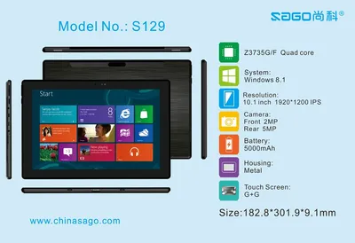 10.1-Inch Quad-Core HDMI Windowstablet with Aluminum Housing