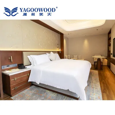Luxury Wood Bedroom Set for High-End Hotel Accommodations by Yagoowood