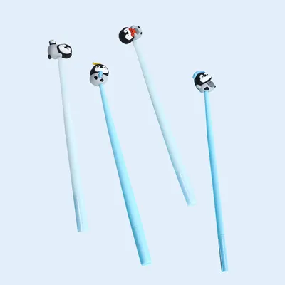 Cute 3D Penguin Bead Charms DIY Stackable Gel Pen 0.5mm Click Type Student Stationery