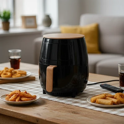 Elegant Stainless Steel Air Fryer with 1001-1500W for Easy Cooking