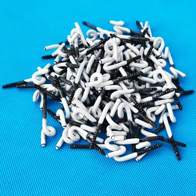 Alumina Ceramic Pigtail Yarn Guide Hook with Iron, The Wire Spinner, Threading Hook