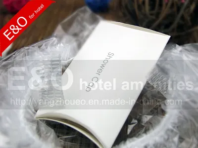 Hot Sale Transparent Disposable PE Hotel Shower Cap in Boardcard Box