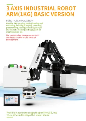 3042A 3 Axis Industrial Robot Arm (1KG) Basic Version Analysis of Automatic Working Sorting System on Machine Vision