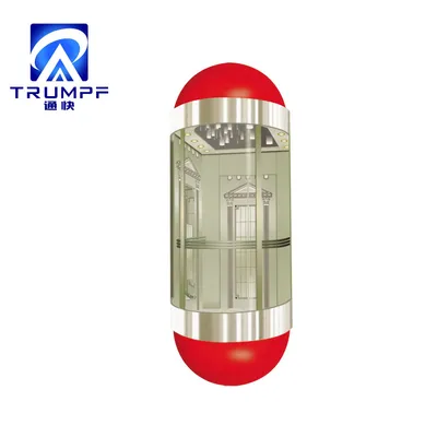 Vvvf High Speed Golden Safety Residential Panoramic Passenger Elevator Home Lift FUJI Quality