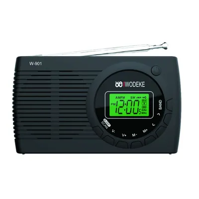 Portable FM/Am/Sw High-Sensitivity Family Digital Radio Black