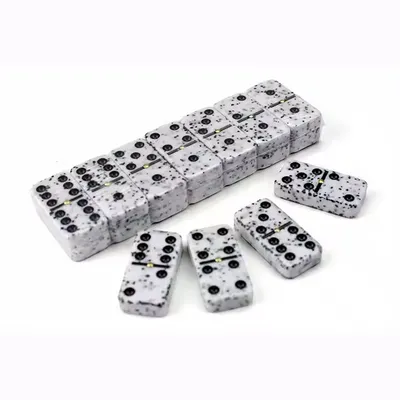 Custom Logo Printing Double 6 Domino Blocks in Tin Box Domino Sets