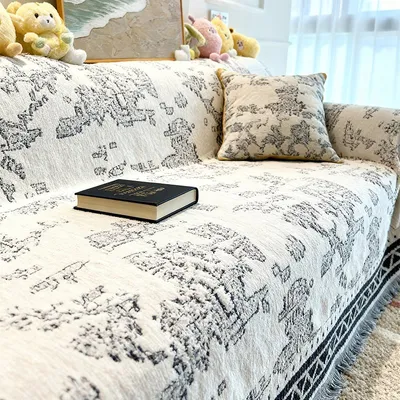 Luxury Jacquard Pattern Decorative Slipcover Stretch Sofa Cover Couch Protector