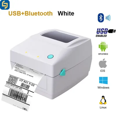 Direct Thermal Barcode Label Printer 203dpi High Resolution with USB Port High Speed