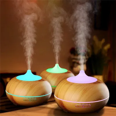 2021 Humidifier Oil Diffuser Factory Top Seller Ultrasonic Aroma Diffuser 400ml Wood Grain Mini Humidifier