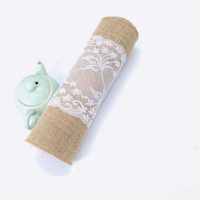 Wedding Decoration Linen Table Flag Tea Table Cloth Party Decoration Lace Yellow Linen Environmental Protection