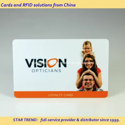 Preprinted Plastic Magnetic Stripe Card for Opticians Loyalty Card
