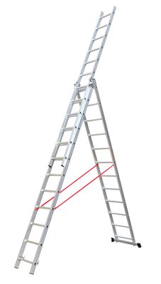 En131 Double Using Silver Color 3*13step Extension Ladder