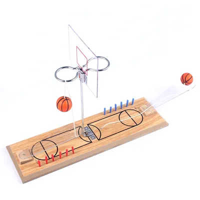 2 Player Wooden Desktop Basketball Shooting Game Toy Tabletop Mini Basketball Game