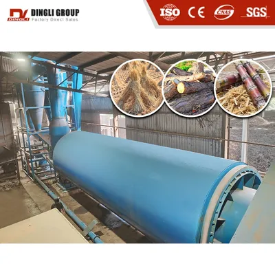 Factory Supply Small Industrial Biomass Furnace Wood Chips Sawdust Rotary Dryer
