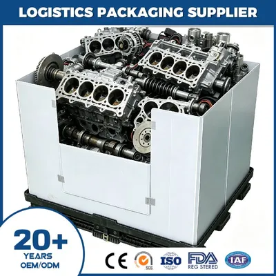 Sturdy China Collapsible Foldable Plastic Pallet Box for Warehouse Use