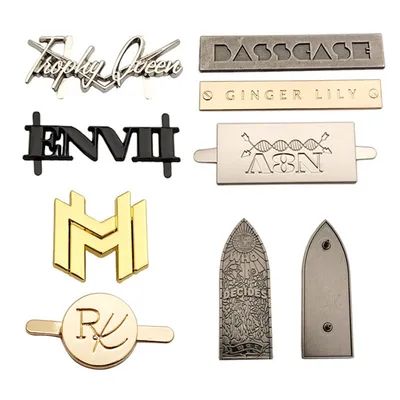 Factory Price Engraved Brand Logo Custom Metal Label Tag for Handbag Purse